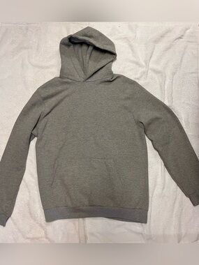 Gray Hooded Men's Pullover Sweatshirt